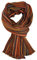 Wollschal Strickschal Herrenschal Warm & weich Unisex Wolle gestreift multi orange braun