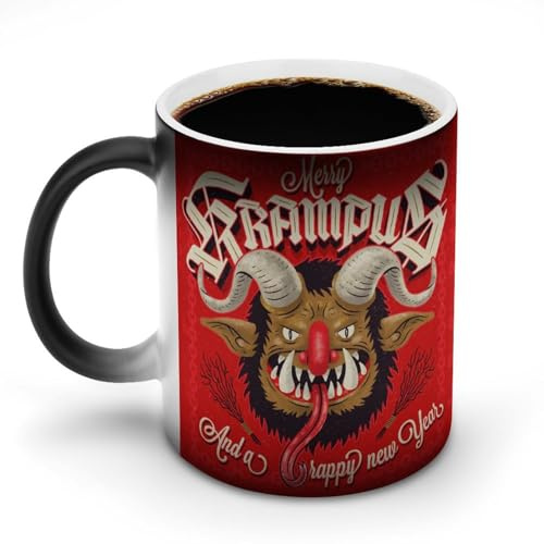 Merry Krampus – Modische Farbwechseltasse, beheizte Kaffeetasse, wärmeempf