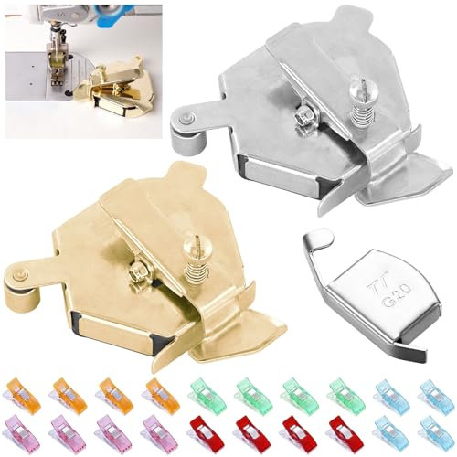 2 Magnetische Nahtführung für Nähmaschinen mit 1 Nähmaschine Führungshilfe und 20 Klammer Nähen Multifunktions Nähmaschinen Aufsätze Anti Curl Magnetmessgerät Nähzubehör für Nähmaschine