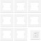 8Pcs Light Switch Surround, Light Switch Cover Plates, White One Gang 86 Type High Temperature Resistance Wall Decoration Socket Surround for Single Light Switch Faceplate or Electrical Plug Socket