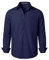 PARKLEES Men's Regular Fit Dress Shirt Solid Wrinkle-Free Long Sleeve Casual Business Button Up Shirts with Pocket ZSSCL05-Navy Large