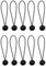 10 Stück Schwarze Bungee-Bälle, Planengurte, Zeltheringe, Gummibänder, Seilschnur, Elastische Seilkugeln For Den Außenbereich, For Festbinden Von Campingzelten