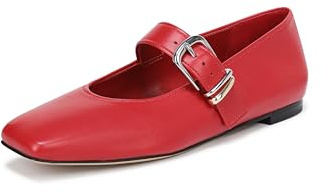 Vince Women's Daniela Mary Jane Flat, Crimson, 7.5 UK