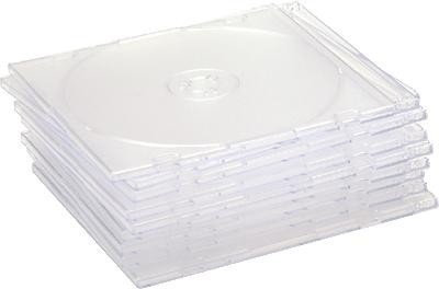 Compucessory CCS907948 - Custodia per CD Slimline Jewel per 1 disco, 125 x 5 x 124 mm, confezione da 10 pezzi