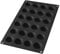 Lékué Molde repostería Mini Semiesfera, silicona platino Negro, 24 cavidades