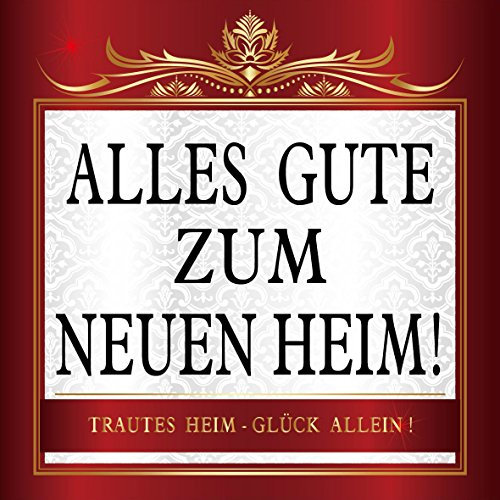 Udo Schmidt Aufkleber Flaschenetikett Etikett Alles Gute zum Neuen Heim gold elegant
