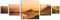 Sinus Art Wandbild 5 teilig 160x50cm - Landschaftsfotografie – Copacabana Strand bei Sonnenaufgang, Brasilien