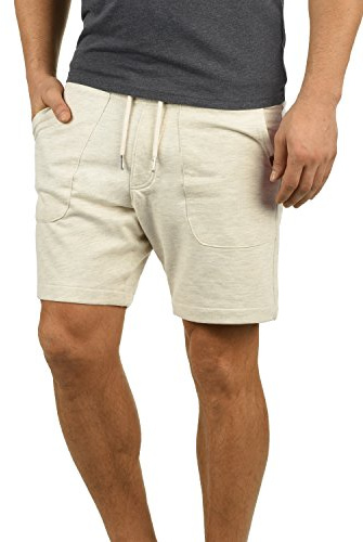 Blend BHMulker Herren Sweatshorts Kurze Hose Jogginghose mit Kordelzug Eingrifftaschen Baumwollmischung Regular fit, Größe:XL, Farbe:Sand Mix (70810)