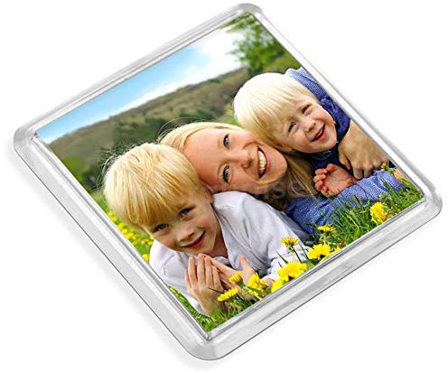 Personalised Acrylic Photo Coasters Square Drink Mats Gift Set | 80mm (Pack of 1)