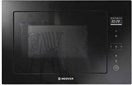 Hoover HMBG25/1GDFB – Microonde integrato con grill, 25 litri, 900 W-1000 W, 8 automatici, scongelamento automatico, apertura elettronica, colore: nero