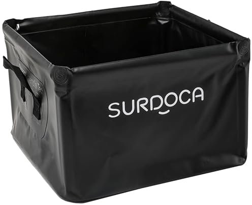 SURDOCA Multifunktionale Faltbare Aufbewahrungsbox Auto Kofferraum, Vollständig Wasserdicht Auto Kofferraum Organizer Klein,Auto Faltbox,Car Organizer,Kofferraumtasche,18 Liter, Schwarz 1 Stück
