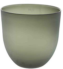 Dutz Bowl Anton Smoke | H 29 cm D 29 cm | mundgeblasenes Glas | Vase, Windlicht, Übertopf | handgeformt,| Exclusiv (Smoke glänzend)