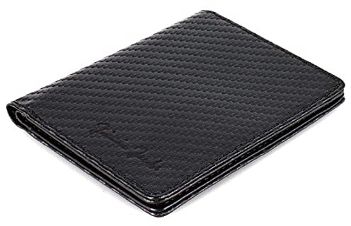 Jaimie Jacobs SLIMSTAR Geldbeutel dünne Geldbörse Leder Slim Wallet Hochformat Herren (Carbon)