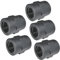 AERZETIX - C52030 - Juego de 5 manguitos de presión 1/2'' hembra/hembra para atornillar en plástico PN 10 bares - racor de presión para atornillar