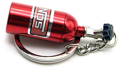 Creative Stylish Nos Mini Bouteille D'oxyde Nitreux Porte-clés Porte-clés De La Pilule De La Pilule De Cachette Turbo Keychain (Rouge)