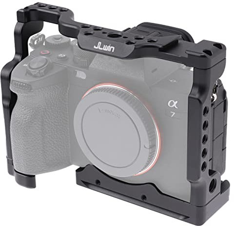 Hersmay A7 IV Cage, Aluminiumlegierung Kamera Käfig Cage Rig für Sony Alpha 7 IV Video Film Movie Making Kit mit 1/4 3/8 Schnellverschlussschraube und Kaltschuh zur des Kameramonitor Mikrofon