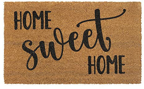 Kokosmatte MÜNSTER 'Home sweet Home', 45 x 75 in braun, Größe:45 x 75 cm