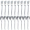 Lot de 24 cuillères et fourchettes en acier inoxydable de qualité alimentaire, fourchettes et cuillères à soupe pour la maison, la cuisine et le restaurant, poli miroir, passe au lave-vaisselle