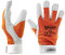 EXBRIECO Guantes de Piel de Cordero para Jardinería y Construcción, Guantes de Trabajo Profesionales en Cuero, Guantes de Protección Cat 2, Resistentes a Las Espinas, Ajustables con Cinta de Velcro