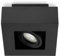 LUMILED Aufbauspot LED Aufbauleuchte Deckenspot Deckenlampe Spot Aufputz Deckenleuchte | schwenkbar Downlight aus Aluminium flach eckig schwarz | GU10 Fassung 230V Ø 142mm H: 85mm max. 40W LED