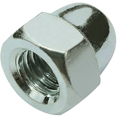 AERZETIX - C58269 - Juego de 25 - Tuercas ciegas M6 - hexagonales 6 lados - forma elevada hueco - rosca métrica hembra - en acero - color plata