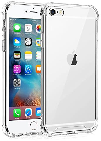 Whioltl Clear Case Compatible with iPhone 6 Plus and 6s Plus Case, Crystal Clear Polymer Phone Cover Slim Soft Silicone Anti-Scratch, Shockproof – Transparent