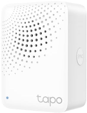 Tapo H100 SmartHub with Chime, Work with TapoSmart Switch, Button and Sensor,Whole-Home Coverage,Connect Up to 64Devices,19 Ringtones,Energy-Efficient,Wireless, Quick and Easy Setup,Packaging may vary