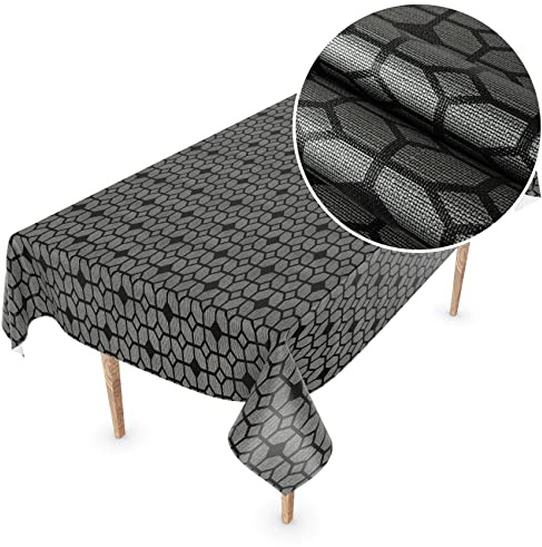 Wachstuchtischdecke Wachstuch Tischdecke abwaschbar Wachstischdecke Rechteck, rund, oval Premium Prägung Gartentischdecke Elegance 180x140cm Schnittkante Heidi