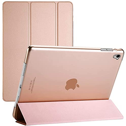 Smart Case For iPad 10.2-Inch 9th/8th/7th Generation 2021/2020/2019 with Auto Wake/Sleep Magnetic Lightweight Protective tablet cover (Rose Pink)…