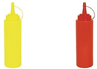 Vogue Squeeze Bottle Yellow - 681ml 23fl oz Squeeze Bottle Red - 681ml 23fl oz