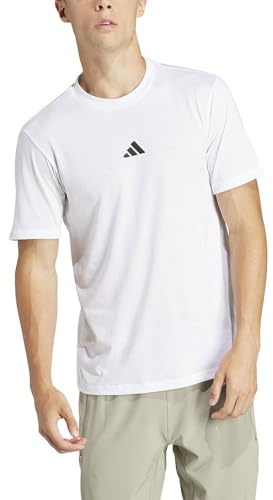 adidas Men's Workout Logo Tee, White/Black, XL