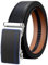 AivaToba Gürtel Herren, Ledergürtel Herren Schwarz mit Ratsche, Automatikschließe für Herren Business Anzug, Breit 35mm, Größe Angepasst.