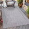 HomebyHome In & Outdoor Teppich Wetterfest Sisal Optik 120x170 cm Silber - Balkon Teppich Wasserfest, Waschbar, Flachgewebe - Ideal für Küche, Camping, Garten und Terrasse