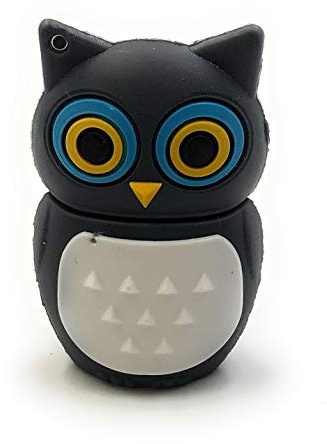 Onwomania Eule Vogel in Grau Funny USB Stick 64 GB USB 3.0 Speicherstick USB-Datenträger