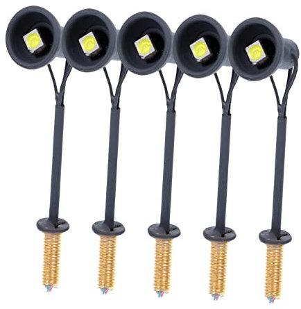 DOITOOL 5 Stück Modell Landschaft Scheinwerfer Sand Tischlampe Ornament Miniatur Straßenlaterne Mini Scheinwerfer Modelle Scheinwerfer Für Zug LED Zeug Mini Simulation Licht