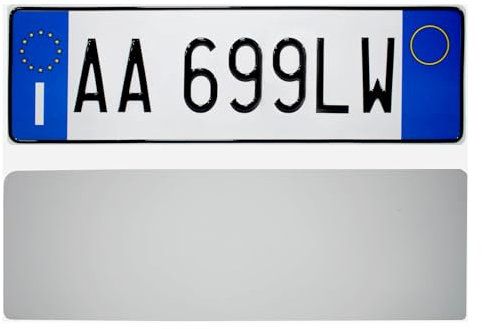 Réplica de matrícula de coche delantera europea reflectante y reflectante en relieve sobre placa de aluminio