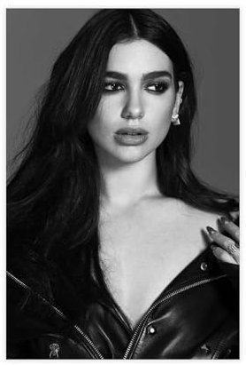 THEGIS Leinwand-Poster, Motiv: Sänger Dua Lipa, Wandkunst, Dekor, Bild, Gemälde für Wohnzimmer, Schlafzimmer, Dekoration, ungerahmt, 30 x 45 cm