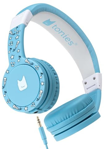 Tonies Foldable Wired Headphones for Kids - Light Blue