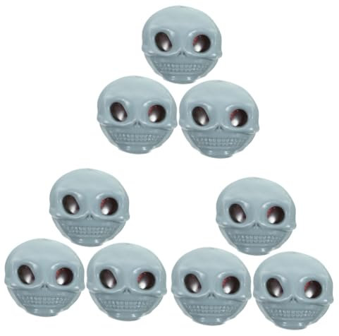 ibasenice 9 STK Skull-Pinch-Musik Halloween-Spielzeug Bulk-stressbälle Party-dekompressionsspielzeug Squeeze-Totenkopf-Spielzeug Squeeze-Vent-Spielzeug Kugel Quetschen Plastik Kind Lustig