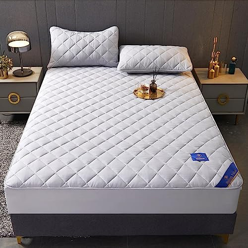 JIN DOUDOU 100% Baumwolle 135x200cm+10cm,Spannbettlaken 100% Baumwolle Jersey-Stretch, Ultra Weich, Elastisches Gummiband