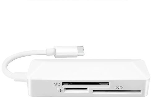 Mini Memory Card Reader 3 in 1 Card Reader USB C Card Reader TFSD XD 3 in 1 Carder Reader for Laptop Phone Tablet