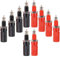 RUNCCI-YUN 10Pcs Amplifier Speaker Binding Post Terminal Female Adapter Panel Mount Binding Post for Banana Plug Connectors Speaker Cable Connectors(Length:1.8 Black and Red)