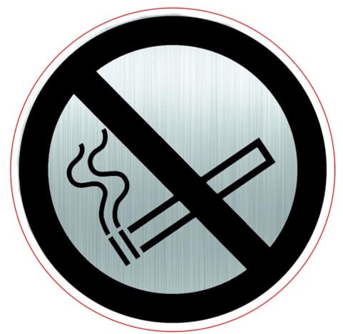 Panneau aluminium adhésif - interdit de fumer