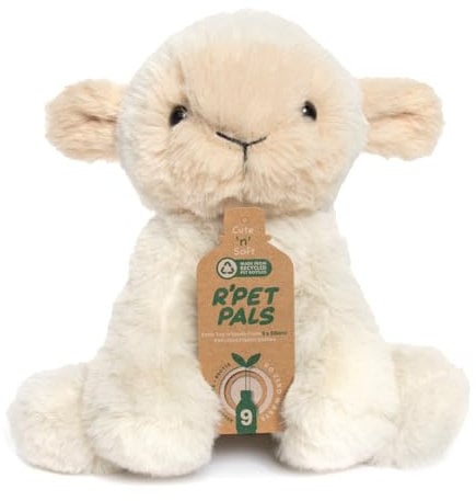 Lesser & Pavey Rpet Pals Lottie Sitting Lamb Teddy For Kids | Made Up of Recycled Bottles | Stuffed Animal Soft Toys | Ideal For Birthday or Baby Gift