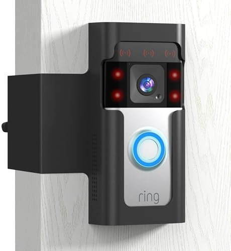 Doorbell Door Mount for Ring & Blink - Wholly Metal Anti Theft Ring Doorbell Mount No Drill - Ring Doorbell Holder for Apartment Door | Blink Door Bracket Case