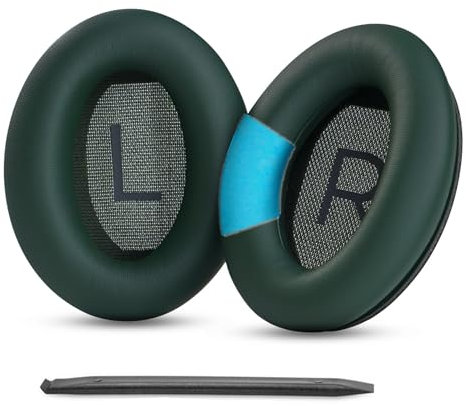YunYiYi Protein-Leder-Ohrpolster kompatibel mit Bose QuietComfort 35 QC35 QC35ii QC45 QC25 QC15/SoundLink SoundTrue Around Ear AE2 AE2i AE2W Kopfhörern Ersatzpolster (grün)