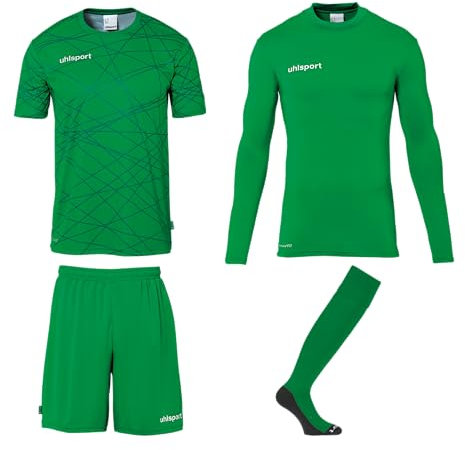uhlsport Torwart Set: Torwart Torhüter Fußball-Set aus Shirts, Shorts, Baselayer und Fußballsocken/Stutzen, für Erwachsene und Jugendliche