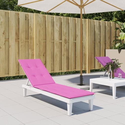 Juroupi Coussin de Chaise Longue Rose Tissu Oxford Coussin De Chaise Longue Bain De Soleil,Coussin pour Chaise Longue De Jardin