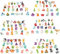 SKLTN 144 PCS Poupées Pokemoon Mignon Mini Figures 2-3cm Jouets Figurines