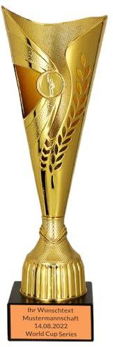 Larius Fussball Champions-Pokal (165 mm; 265g), Ehrenpreis Trophäe für jeden Anlass (mit Wunschtext)